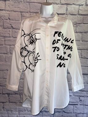 O-My Mickey Cartoon Button Down Shirt